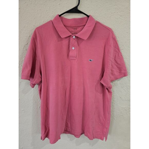 Croft And Barrow Men's Pink/Red Polo Shirt, Size Large With Small Defects - Picture 1 of 6